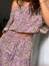 Lavender Silk Set Top and Skirt
